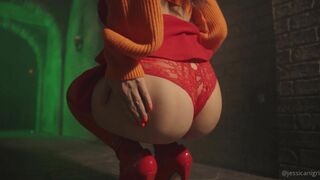 Jessica Nigri Velma Cosplay Spanking Curvy Booty And Teasing Boobs Onlyfans Video