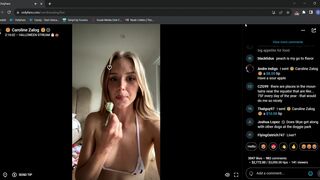 Caroline Zalog Halloween Livestream Tryon And Bendover Booty Tease Onlyfans Video