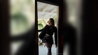 Caroline Zalog Teasing Thick Ass In School Uniform While Touching Tits Onlyfans Video