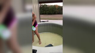 Tatievans Top Less And Cleaning Hot Tub While Shaking Huge Tits Leaked Onlyfans Video