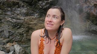 Naomi Wildman Shows Her Horny Nipples And Pussy Through Tight Panty By The Waterfall Onlyfans Video