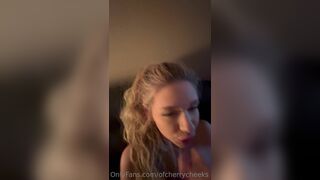 Ofcherrycheeks Sucking Juicy Dick And Taking Cumshot On Her Cute Face Onlyfans Video