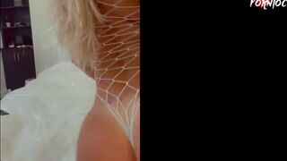 Stefanie Knight Nude Fishnet Lingerie Boobs Tease Leaked Onlyfans Porn Video