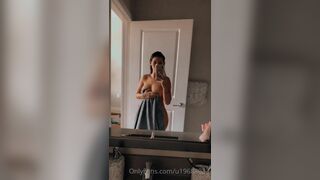 Nalafitness Shaking Tits and Showing Curvy Booty in Mirror Onlyfans Video