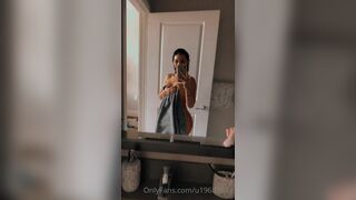 Nalafitness Shaking Tits and Showing Curvy Booty in Mirror Onlyfans Video