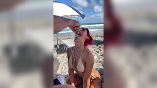 NalaFitness Wearing Mini Bikini On Beach Video