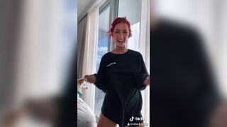 NalaFitness Red Head Shows Ass While Doing Hot Tiktok Dance Video