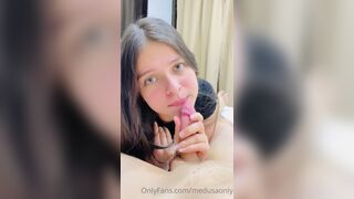 Medusaonly Amateur Girl Passionately Sucking he BF's Cock till he Cums in Mouth Onlyfans Video