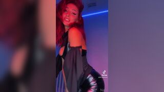 Nalafitness Twerks Booty While Doing Tiktok Dance in Hot Suit Video