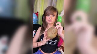 Tabby Ridiman Aka Tabs24x7 Dick Sucking In A Potato Video