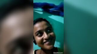 Cute telugu girl shows off beautiful tits and black pussy
 Indian Video