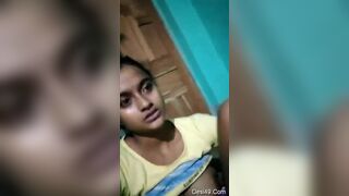 Cute telugu girl shows off beautiful tits and black pussy
 Indian Video