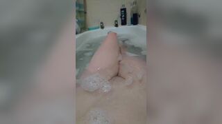 White girl in the bathtub naked