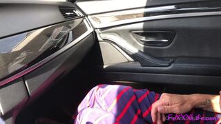 Gorgeous Foxxxlife Giving a Blowjob To Her Boyfriend In The Car