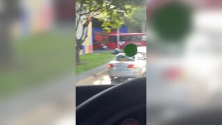 Truck driver catches sex on the street