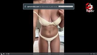 Christina Khalil Sexy Yellow Bikini Tease Leaked Onlyfans Porn Video