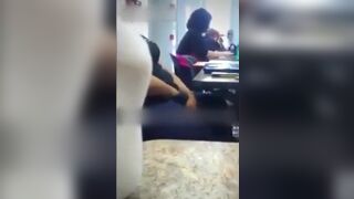 Crazy girl fingers her pussy during lessons and gets filmed by a classmate.