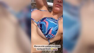 Ebanie Bridges Leaked – Naked Boob Teasing Outdoor Video