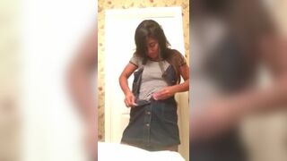 Brenda naked masturbating in the bathroom
