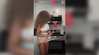 Brittany Renner Exposed her Camel toe and Nipples in Live Strem Video