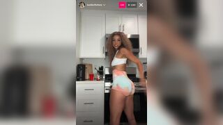 Brittany Renner Exposed her Camel toe and Nipples in Live Strem Video