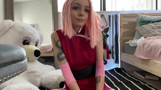 Babyfooji Sakura Solo Spread Up Horny Pussy And Fucking It With A Dildo Onlyfans Video