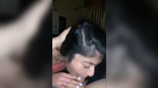 Sexy lesbian girl sucking off a friend.