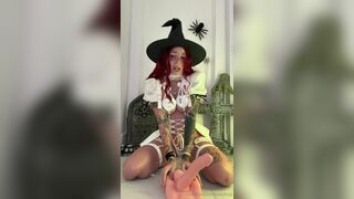 Babyfooji Giving Handjob To Huge Dildo And Rides It In Wet Cunt Till Cumming Cosplay Onlyfans Video