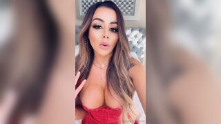 Juliannee Teases Her Big Boobs In Red Lingerie Leaked Video