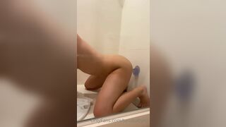 Tanababyxo Rides Wall Mounted Dildo In Shaved Pussy Leaked Onlyfans Video