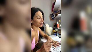 Lexythebaddie Teasing Tits While Drawing Nude Picture Wearing Underwears Onlyfans Video