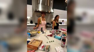Lexythebaddie With Hot Friends Baking A Cake Wearing Bikini And Teasing Thick Ass Onlyfans Video