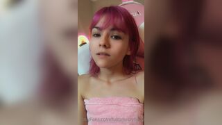 Fulltime Crybaby Teen Petite Talking to her Fans in Live Onlyfans Video