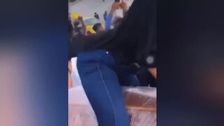 Sexy Bizarre Moment Woman TWERKS on top of coffin of his husband in front of cheering crowd