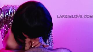 Larkin Love Sucking Massive Dick While Squeezing Huge Boobs And Licking Cum Video