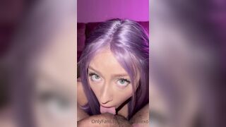 AngelBaeXO Teasing Nude Tits While Sucking Dick And Stroking Till Cum On Tits Onlyfans Video