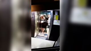 Today in public friday a huge fat bitch getting caught in an elevator.