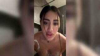 Esterbron Busty Babe Teasing While Showering Nude Video
