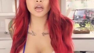 SeeBrittanya Blowing A Huge Cucumber In The Kitchen Video