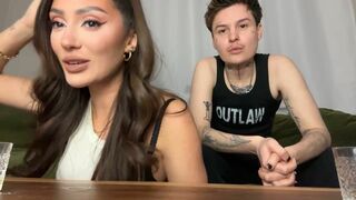 Francesca Farago And Her Bf Talking To Their Fans Live Video