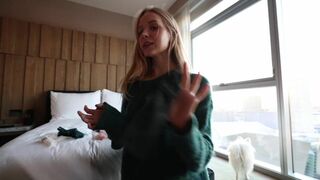 Caroline Zalog Flashing Her Small Tits And Shows Curvy Ass While Thong Try On Haul Leaked Video