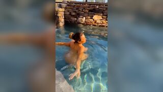 Jenni Neidhart Playing Horny Tits And Teasing Nude Booty In The Pool Onlyfans Video