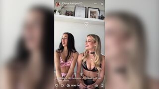 Elena Kamperi With Her Hot Friend Wearing Lingerie Teasing Fans Leaked Video
