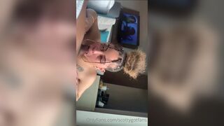 Scottygotfans Got Busty Girlfriend Riding Cock While Watching TV