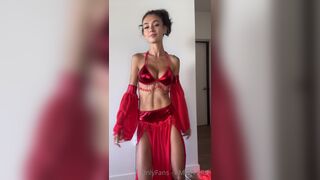Amira Brie Skinny Beauty Shows Curvy Boobs on Cam While Wearing Hot Cosplay Onlyfans Video