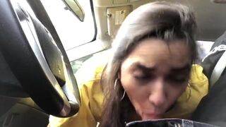 Karlee Grey Filming herself Giving Deep Blowjob to a Guy While in Car Onlyfans Video