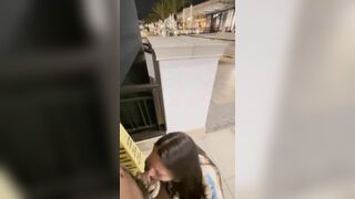 Splatxo Naughty Brunette Giving Deep Blowjob to a Guy at Public Onlyfans Video