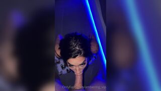 amber_mg Sucking BF's Balls and Fucking him Hard till Gets Creampie Onlyfans Video