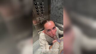 Ashley Aoky Gicing Deep Blowjob to a BBC in Public Elevator Onlyfans Video