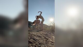 Ccflight Doing Yoga While Fully Naked With Her Friend Outdoor Leaked Onlyfans Video